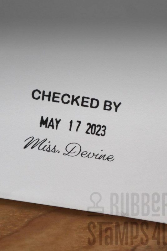 checked by dater stamp with signature