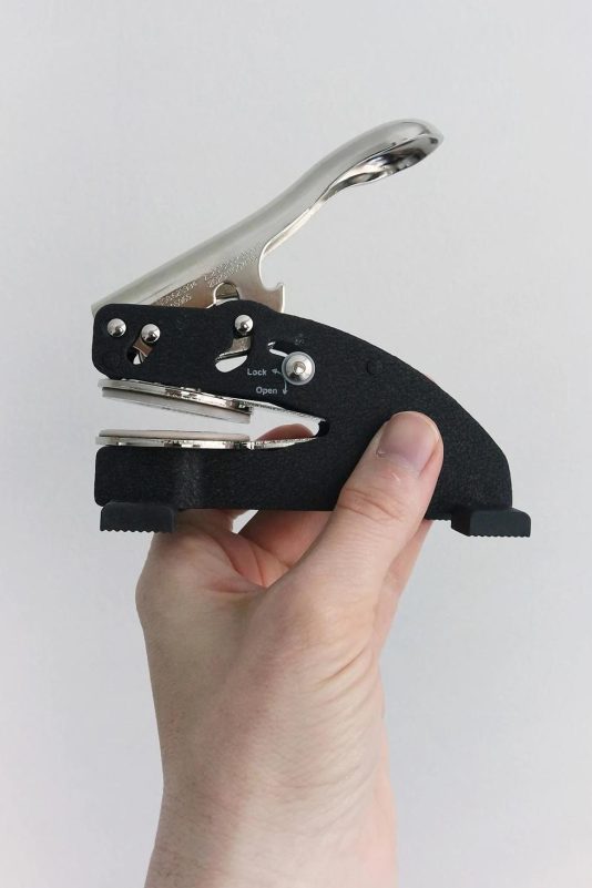 Shiny Desktop Large Paper Embosser Device