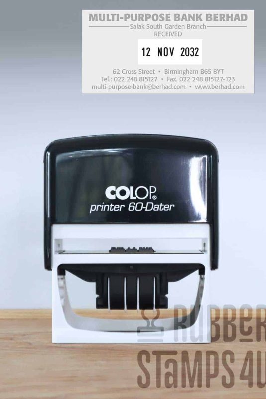 Colop Printer 60 Dater Self Inking Stamp