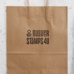 custom logo stamp on kraft paper bag packaging