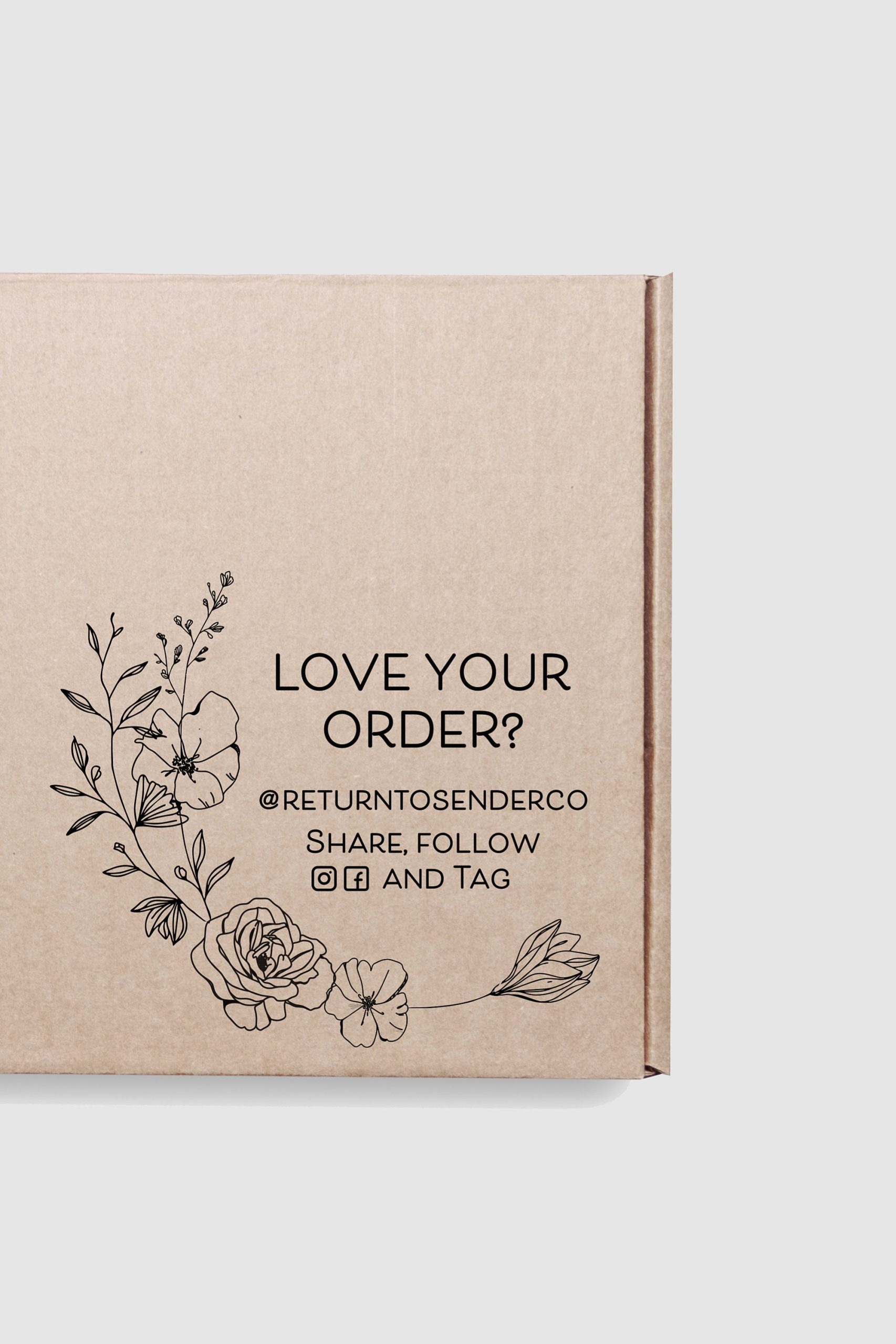 Custom Social Media Packaging Stamp - Love Your Order Stamp