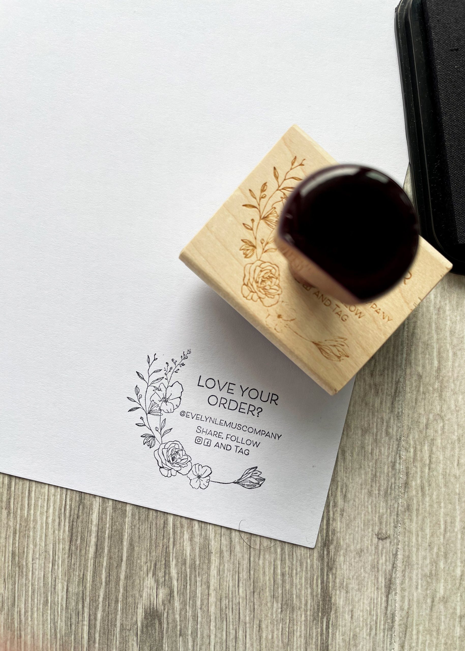 Custom Social Media Packaging Stamp - Love Your Order Stamp - Image 2