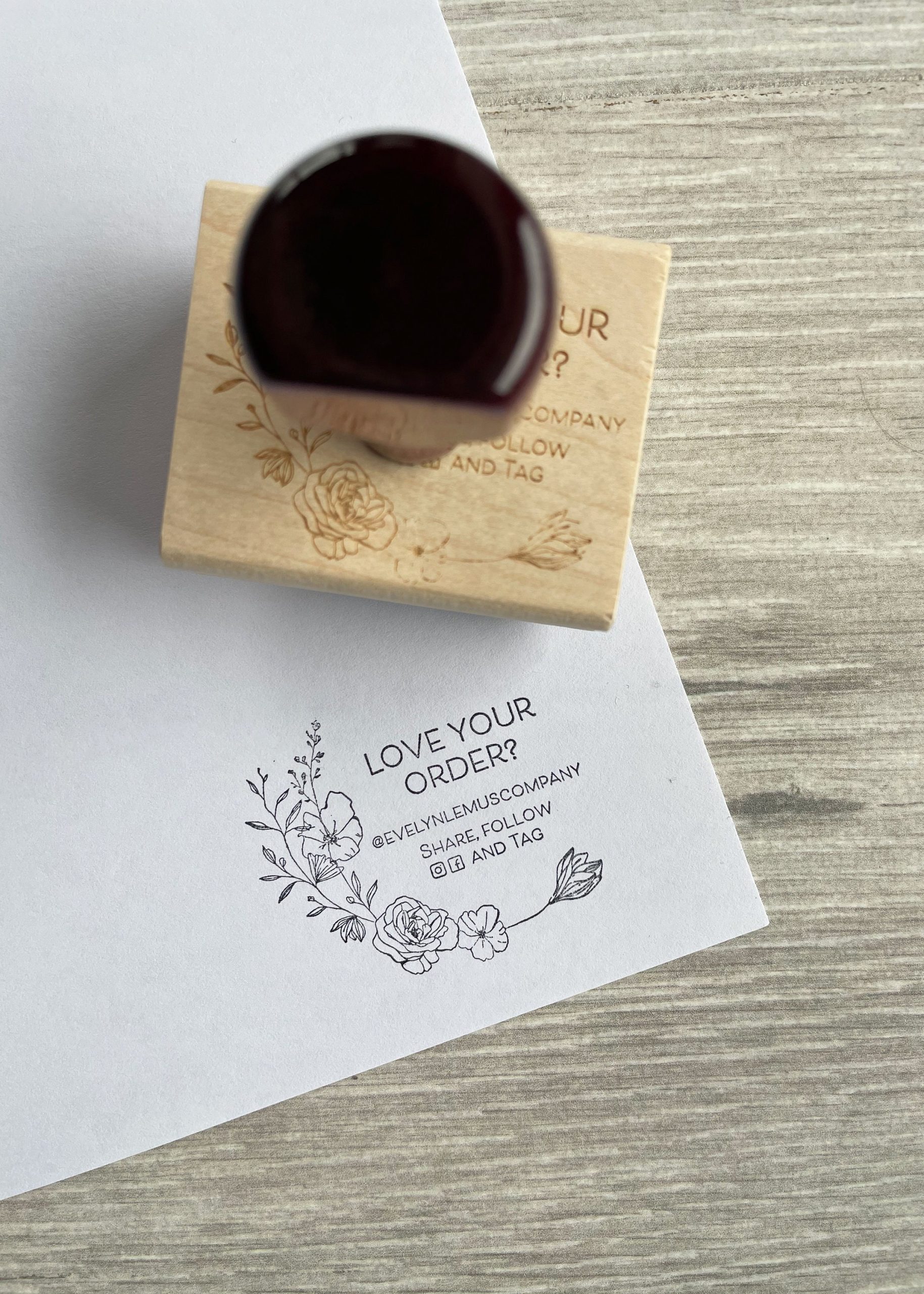 Custom Social Media Packaging Stamp - Love Your Order Stamp - Image 3