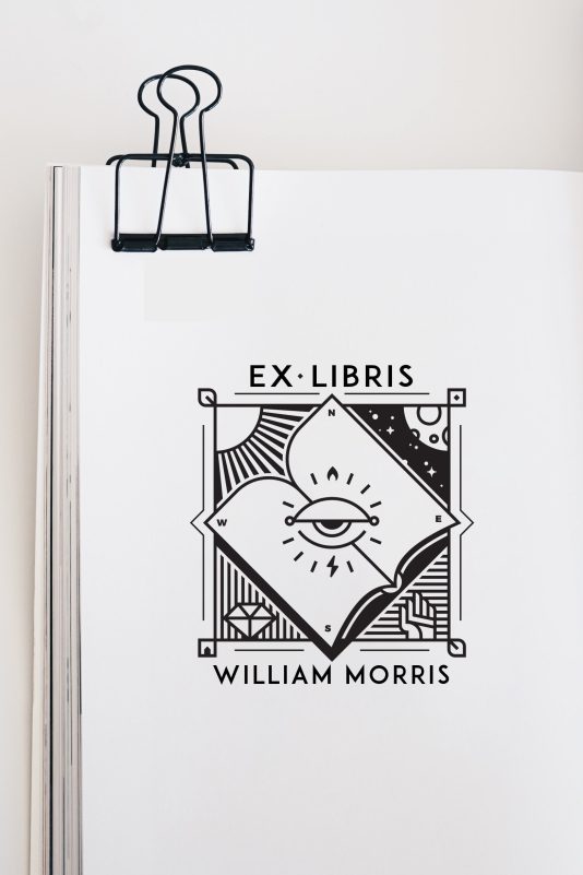 Personalized Ex Libris Rubber Stamp - Custom Library Book Stamp
