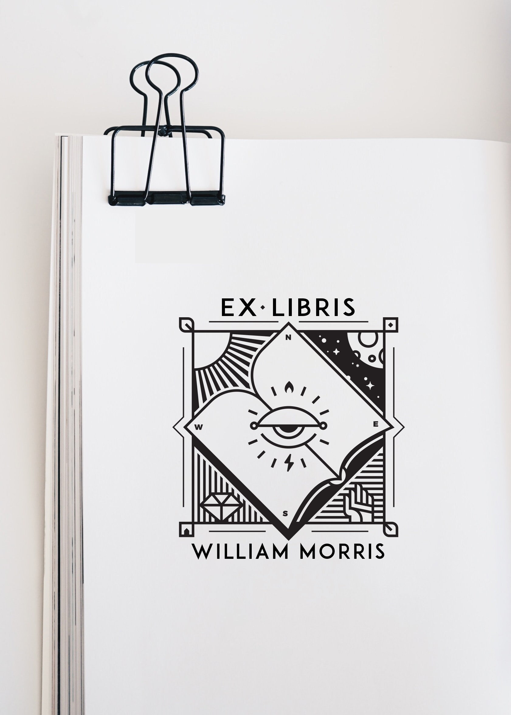 Personalized Ex Libris Rubber Stamp - Custom Library Book Stamp