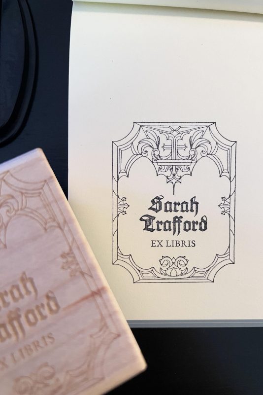 Personalized Gothic Cathedral Book Stamp - Ex Libris