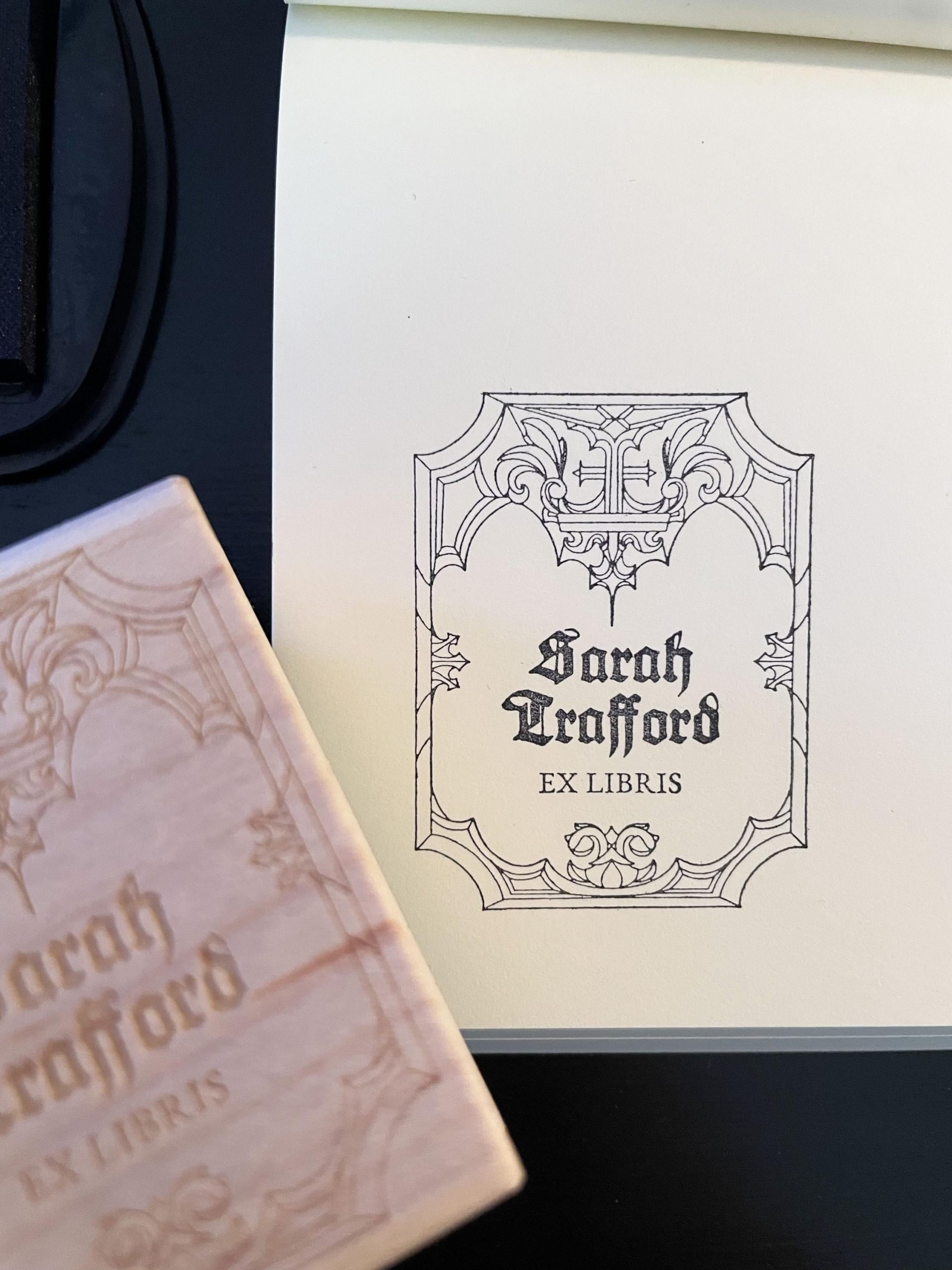 Personalized Gothic Cathedral Book Stamp - Ex Libris